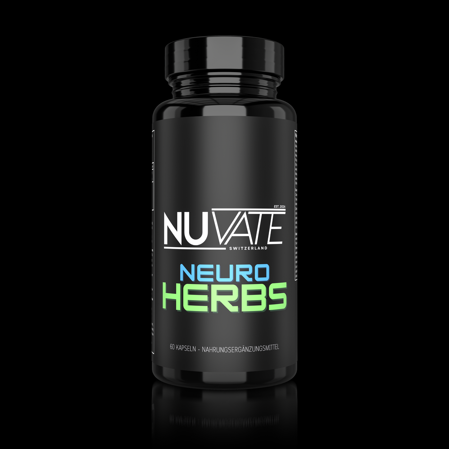 Nuvate Neuro Herbs Dose — 60 Kapseln mit Ashwagandha, Ginseng und Maca